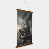 Het Gewicht dat We de Wereld Gaven Hangend Wandkleed (Gebogen)