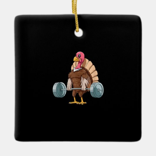 Het gewicht van de Thanksgiving van de Dode Keramisch Ornament (Voorkant)