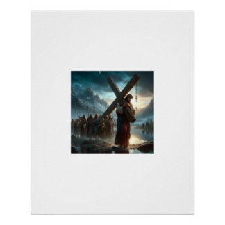 Het gewicht van de verlossing - Jezus draagt het k Perfect Poster