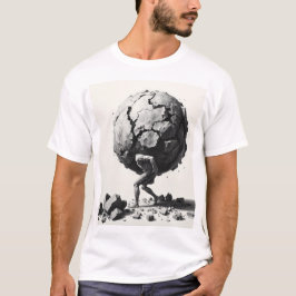 Het gewicht van de wereld - een houtskool t-shirt