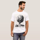 Het gewicht van de wereld - een houtskool t-shirt (Voorkant volledig)