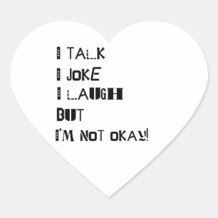 Het gewicht van het lachen - Geestelijke gezondhei Hart Sticker