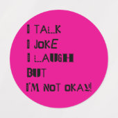 Het gewicht van het lachen - Geestelijke gezondhei Labels (Design 2)