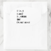 Het gewicht van het lachen - Geestelijke gezondhei Ovale Sticker (Tas)