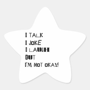 Het gewicht van het lachen - Geestelijke gezondhei Ster Sticker