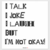 Het gewicht van het lachen - Geestelijke gezondhei Sticker (Vel)