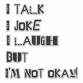 Het gewicht van het lachen - Geestelijke gezondhei Sticker (Voorkant)