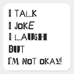 Het Gewicht van Lachen – Bewustzijn van Geestelijk Vierkante Sticker
