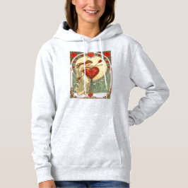 Het gewicht van liefde Vintage Art Nouveau-romance Hoodie
