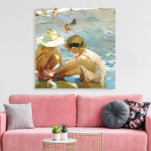 Het gewonde voet schilderij van Joaquin Sorolla Canvas Afdruk (Insitu (Woonkamer))