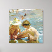 Het gewonde voet schilderij van Joaquin Sorolla Canvas Afdruk (Voorkant)
