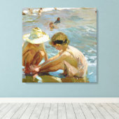 Het gewonde voet schilderij van Joaquin Sorolla Canvas Afdruk (Insitu (Houten vloer))