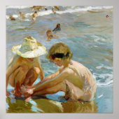 Het gewonde voet schilderij van Joaquin Sorolla Poster (Voorkant)