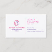 Het gewoon onweerstaanbare meisje  visitekaartje (Voorkant)