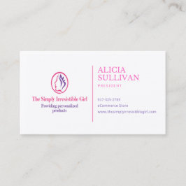 Het gewoon onweerstaanbare meisje  visitekaartje