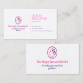 Het gewoon onweerstaanbare meisje  visitekaartje (Voorkant / Achterkant)