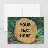 Het gezaagde login een bos klantgericht briefkaart (Voorkant / Achterkant)