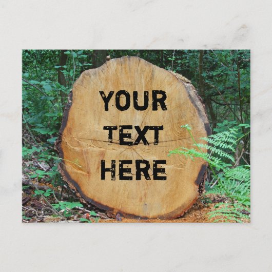 Het gezaagde login een bos klantgericht briefkaart (Voorkant)