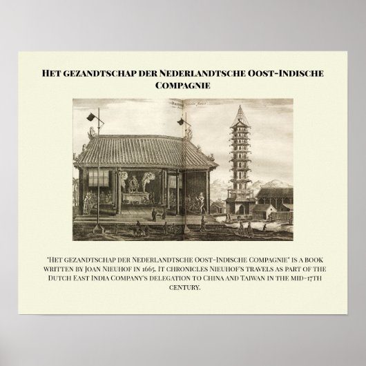 Het gezandtschap der Nederlands Oost-Indische Poster (Voorkant)