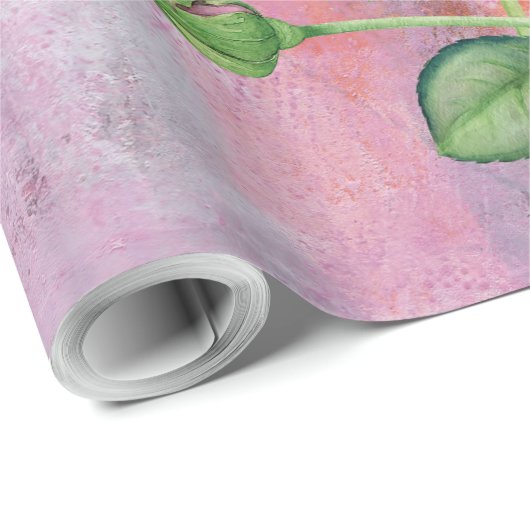 Het Gezegde van de bloem van de Levenszomerbloem i Cadeaupapier (Rol Hoek)