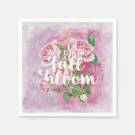 Het Gezegde van de bloem van de Levenszomerbloem i Servet (Voorkant)