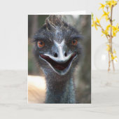 Het gezegde van de emoe HALLO! Het open afbeelding Kaart (Gele Bloem)