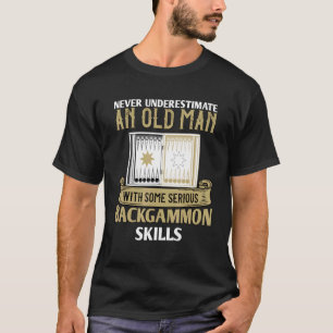 Het Gezegde van de Speler van de backgammon onders T-shirt