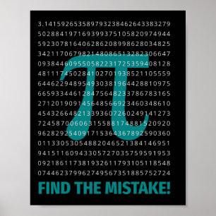Het Gezegde van de Wiskunde van het aantal Pi met Poster