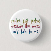 Het Gezegde Voices Funny Ronde Button 3,2 Cm (Voorkant)