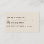 Het gezellige portret van Pet Lover Visitekaartje (Achterkant)