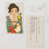 Het gezellige portret van Pet Lover Visitekaartje (Voorkant / Achterkant)