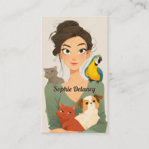 Het gezellige portret van Pet Lover Visitekaartje