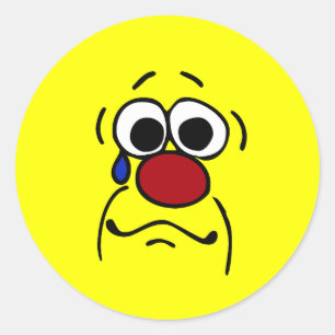 Het Gezicht Grumpey van de sympathie Ronde Sticker