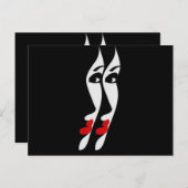 het gezicht is de spiegel van een persoon, briefkaart (Voorkant / Achterkant)