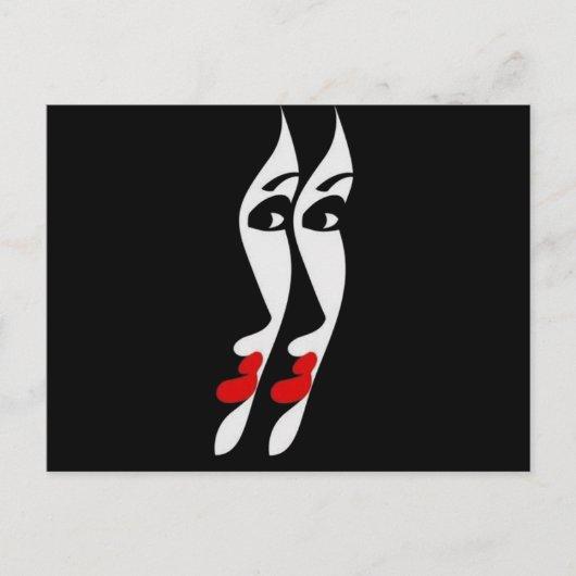 het gezicht is de spiegel van een persoon, briefkaart (Voorkant)