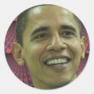 Het gezicht van Barack Obama Ronde Sticker