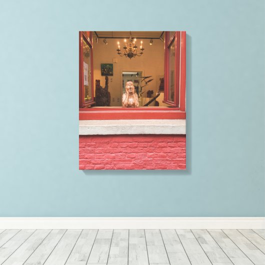 Het gezicht van Brugge Canvas Afdruk (Insitu (Houten vloer))