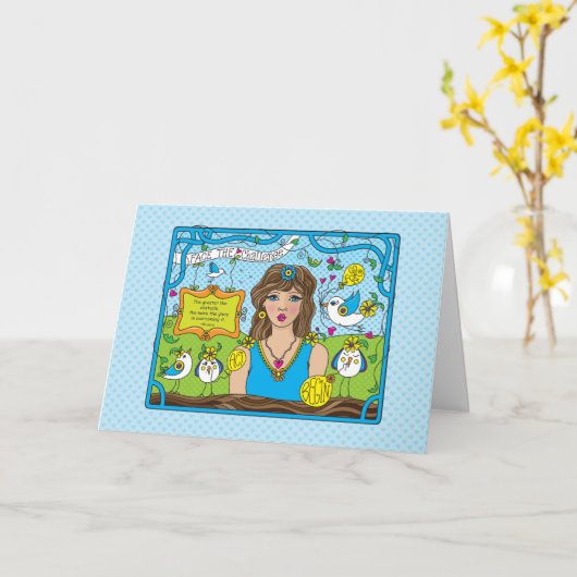 Het gezicht van Challenge_Greeting Kaart (Gele Bloem)