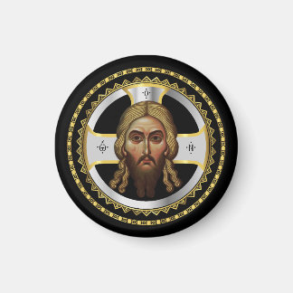 Het gezicht van Christus orthodox zwart icoon Magneet