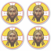 Het gezicht van Christus Orthodoxe Icoon I Sticker (Voorkant)