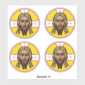 Het gezicht van Christus Orthodoxe Icoon I Sticker (Vel)