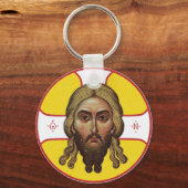 Het gezicht van Christus orthodoxe icoon Sleutelhanger (Achterkant)