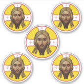 Het gezicht van Christus orthodoxe icoon Sticker (Voorkant)