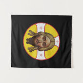 Het gezicht van Christus orthodoxe icoon Wandkleed (Voorkant (horizontaal))