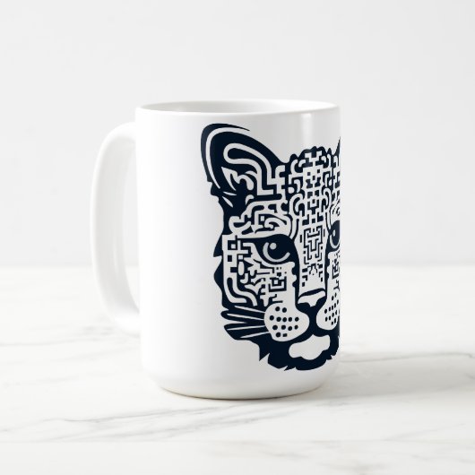 Het gezicht van de kat koffiemok (Voorkant links)