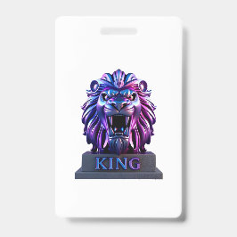 Het gezicht van de leeuw badge