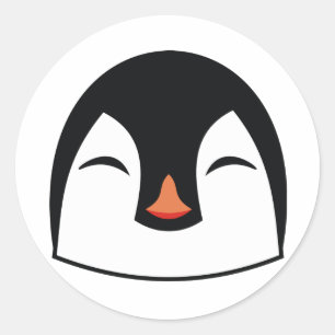 Het Gezicht van de pinguïn Ronde Sticker