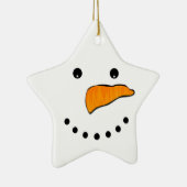 Het Gezicht van de sneeuwman Keramisch Ornament (Rechts)