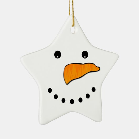 Het Gezicht van de sneeuwman Keramisch Ornament (Rechts)