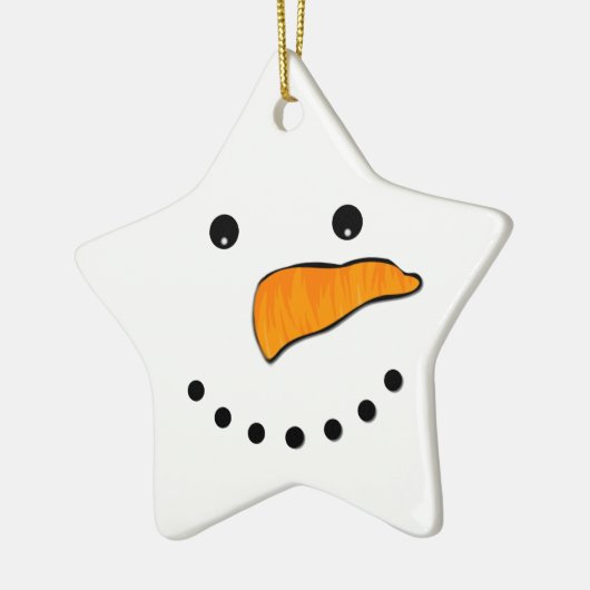 Het Gezicht van de sneeuwman Keramisch Ornament (Links)